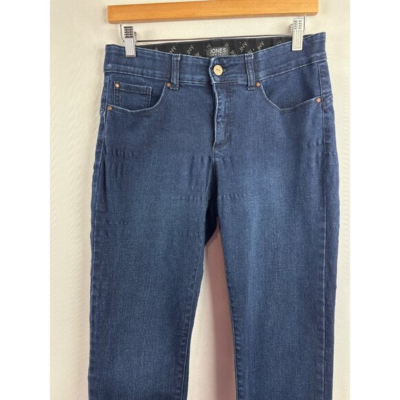 Jones New York Womens Stretch Denim Jeans Size 6 Blue Straight Leg - Picture 1 of 6